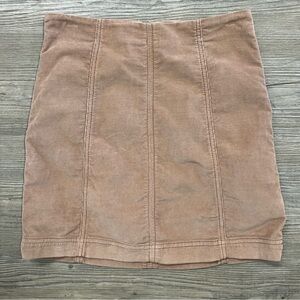 Free People Tan Corduroy Mini Skirt size 6